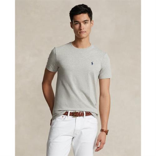 Se Polo Ralph Lauren Custom Slim Fit Cotton Tshirt Mand New Grey Heather Kortærmede T-shirts Slim Fit Str S - Bomuld hos Magasin ved Magasin