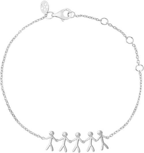 Se ByBiehl Together Family 5 Bracelet Silver - Kædearmbånd Med Vedhæng hos Magasin ved Magasin