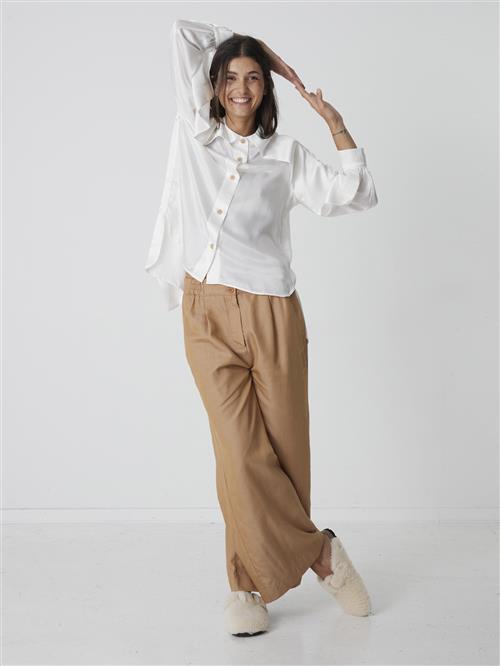 La Femme Rousse Uma Trousers Kvinde Camel Bukser Str L - Bomuld hos Magasin