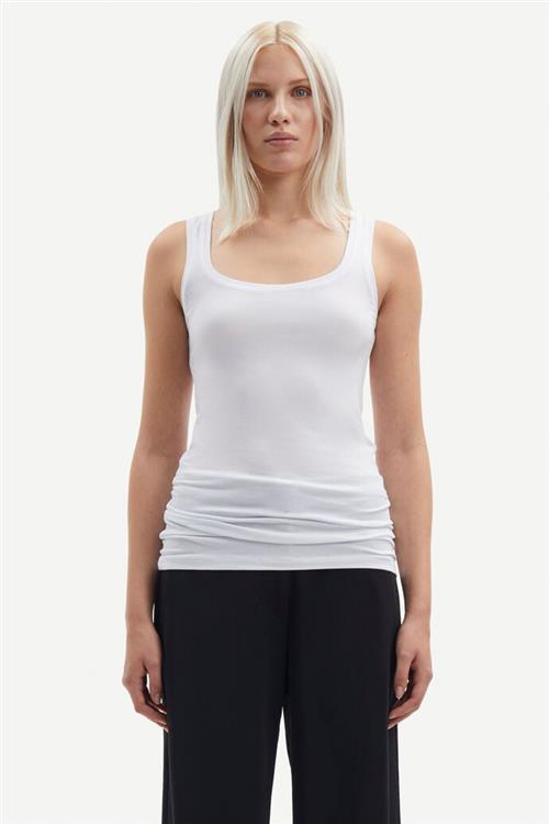 Se Samsøe Samsøe Sue Solid 265 Kvinde White Tanktoppe Str S/M - hos Magasin ved Magasin