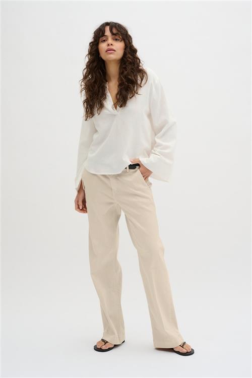 My Essential Wardrobe Laramw Pant 149 Kvinde Birch Bukser Med Lige Ben Str 40 - hos Magasin