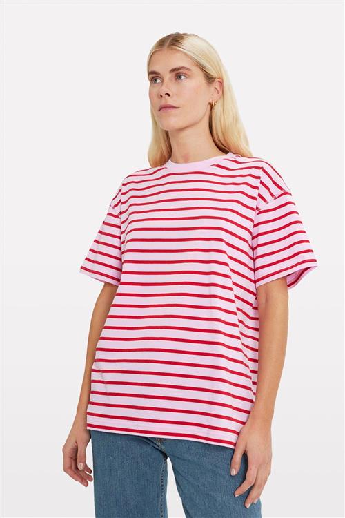 Envii Enkulla SS Stripe 5310 Kvinde Pirouette/salsa Toppe Str L - hos Magasin