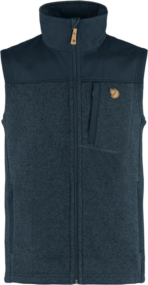 Se Fjällräven Buck Fleece Vest M Mand Blå Veste Str M - hos Magasin ved Magasin