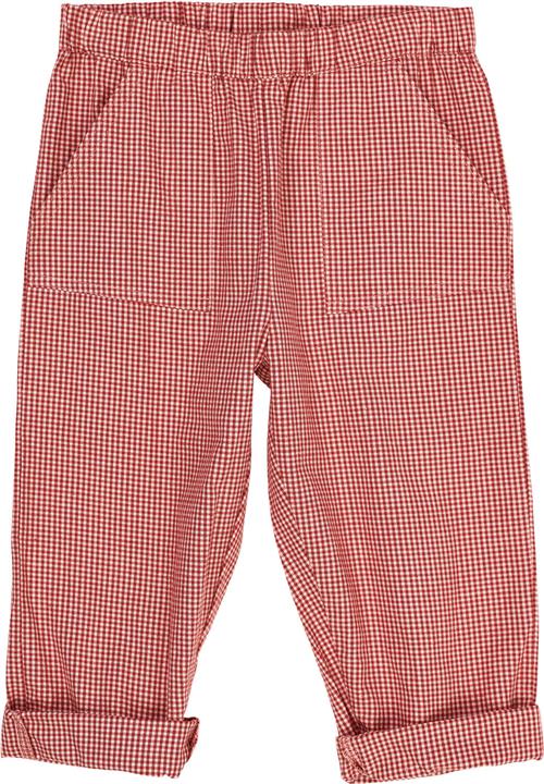 Copenhagen Colors Check Pant With Elastic AT THE Wais Kvinde Red Check Combi Bukser Str 98 - Bomuld hos Magasin