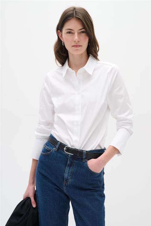 InWear Callyiw Shirt Kvinde Pure White Langærmede Skjorter Regular Fit Str 44 - hos Magasin