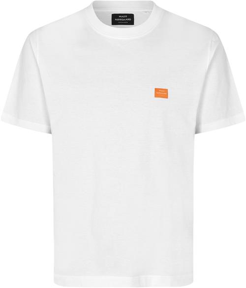 Mads Nørgaard - Copenhagen Cotton Jersey Frode Emb Logo Tee Mand Hvid Kortærmede T-shirts Str XL - Bomuld hos Magasin