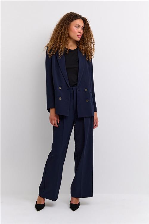 Se My Essential Wardrobe 27 THE Tailored Blazer Kvinde Baritone Blue Blazere Str 38 - hos Magasin ved Magasin