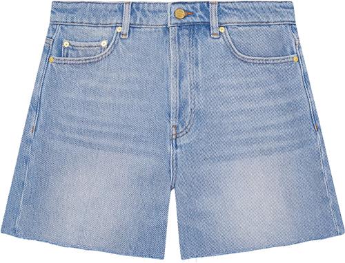 Se Ganni Heavy Denim Shorts Kvinde Tint Wash Denim Shorts Str 25 Denim - hos Magasin ved Magasin