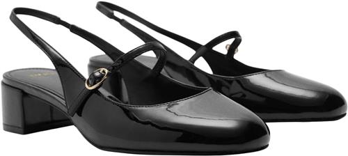 Se MANGO Heeled Shoes With Buckle Kvinde Black Slingbacks Str 35 - hos Magasin ved Magasin