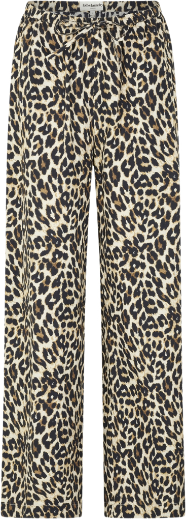 Se Lollys Laundry Ritall Pants Kvinde Leopard Print Bukser Med Brede Ben Str L - hos Magasin ved Magasin