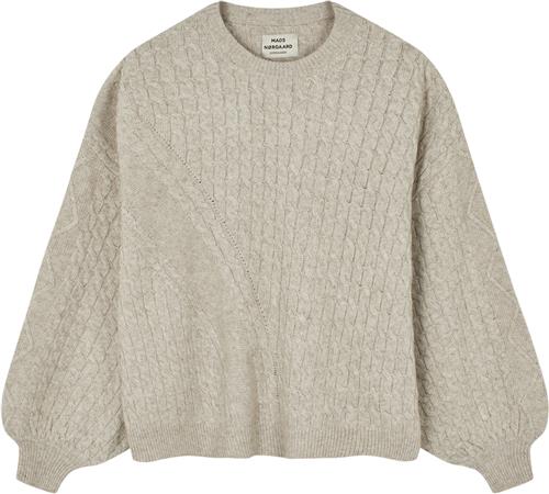 Mads Nørgaard - Copenhagen Recycled Wool Mix Rokko Sweater Kvinde Sand Sweaters Str S - hos Magasin