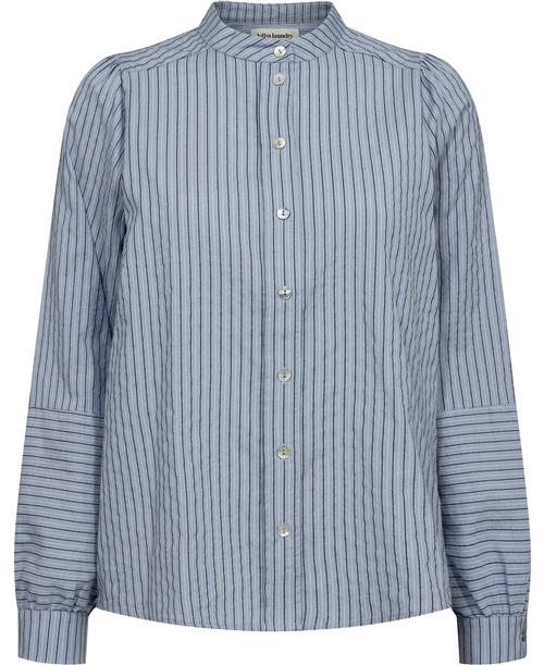 Lollys Laundry Linall Shirt LS Kvinde Blue Langærmede Skjorter Str S - hos Magasin