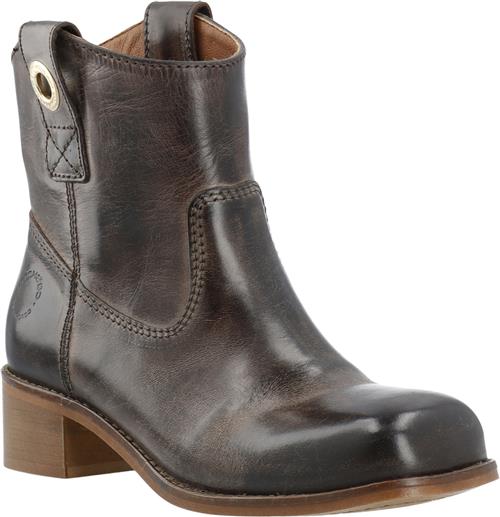 Cashott Casvilma Pull On Low Cut Boot Waxy Leather Kvinde Coffee Cowboy & Biker Str 37 - hos Magasin