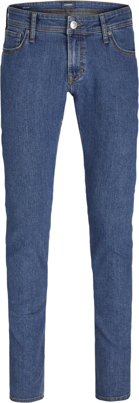 Se JJ-REBEL Jrebluke Jjcraft MF 760 Noos Mand Blue Denim Jeans Slim Fit Str "29/""34" - Denim hos Magasin ved Magasin