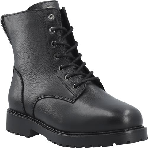 Cashott Casaya Lace Boot Warm Lining WR Leather Kvinde Black Vinterstøvler Str 40 - hos Magasin