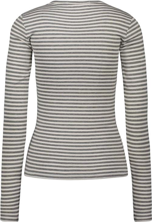 Sofie Schnoor Tshirt Long Sleeve Kvinde Grey Striped Langærmede T-shirts Str S - hos Magasin