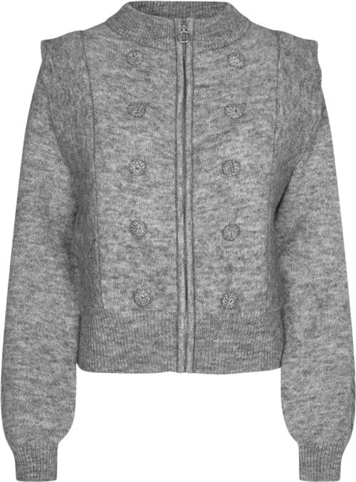 Lollys Laundry Noviall Cardigan LS Kvinde Light Grey Melange Cardigans Str S - hos Magasin