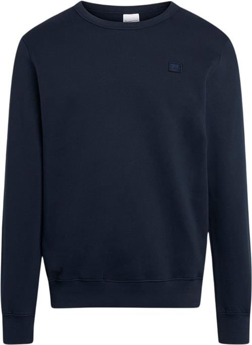 Se Knowledge Cotton Apparel Erik Basic Badge Sweat Gots/vegan Mand Blå Sweatshirts Str S - hos Magasin ved Magasin