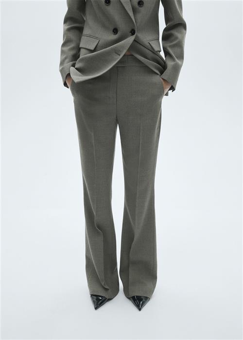 MANGO Flared Suit Trousers Kvinde Lt Pastel Grey Bukser Str 34 - hos Magasin