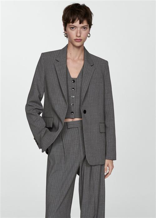 Se MANGO Pinstripe Suit Blazer Kvinde 92 Blazere Str XXS - hos Magasin ved Magasin