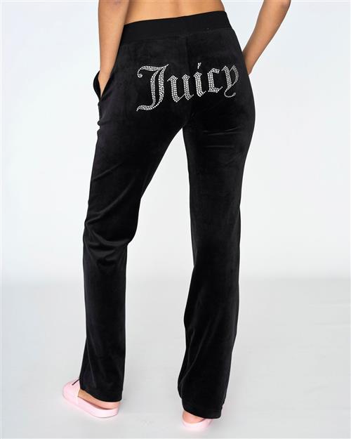 Se Juicy Couture Del Ray Diamante Track Pant Kvinde Black Sweatpants Str XS - Velour hos Magasin ved Magasin