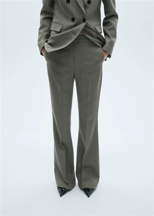 MANGO Flared Suit Trousers Kvinde Lt Pastel Grey Bukser Str 38 - hos Magasin