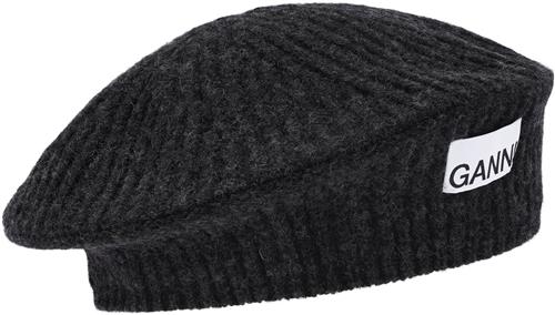 Ganni A4430 Uld Beret ONE SIZE - Baretter hos Magasin