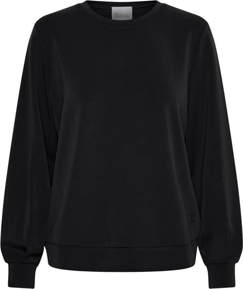 My Essential Wardrobe 23 THE Sweat Blouse Kvinde Black Sweatshirts Casual Fit Str XXL - hos Magasin