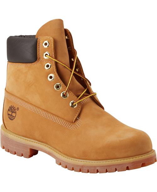 TIMBERLAND "6"" Premium Boot" Mand Gul Snørestøvler Str 42 - Læder hos Magasin