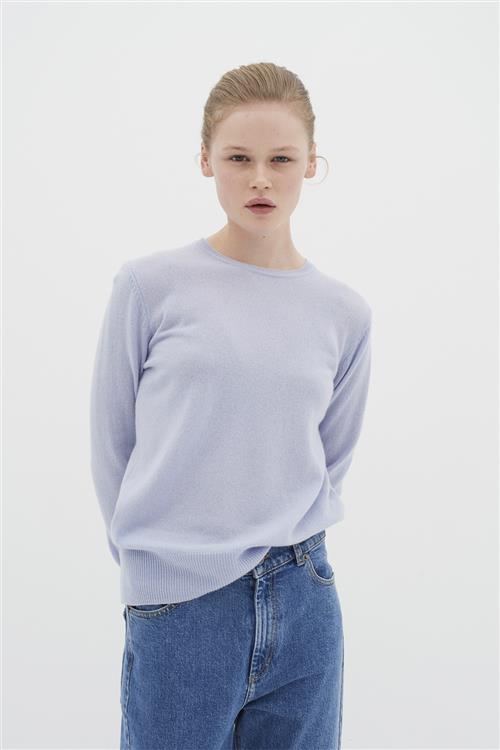 InWear Lukkaiw Crewneck Pullover Premium - 100 Cashmere Kvinde Zen Blue Sweaters Regular Fit Str XS/S Cashmere - hos Magasin