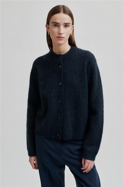 Se Second Female Brook Knit Plain Cardigan Kvinde Vulcan Sweaters Str L - Mohair hos Magasin ved Magasin