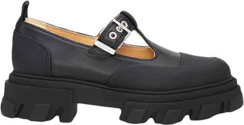 Ganni Cleated Mary Jane Kvinde Black Loafers Str 41 - hos Magasin