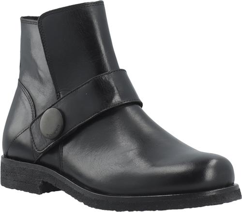 Cashott Casfreja Low Biker Boot Pull Up Leather Kvinde Black Cowboy & Biker Str 38 - hos Magasin