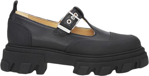 Ganni Cleated Mary Jane Kvinde Black Loafers Str 37 - hos Magasin