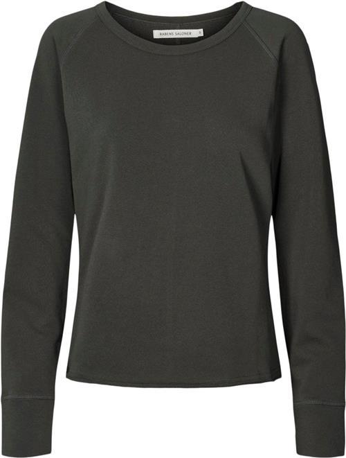 Rabens Saloner Light Stretch Long Sleeve top Nemi Kvinde Sort Langærmede T-shirts Str XL - Bomuld hos Magasin