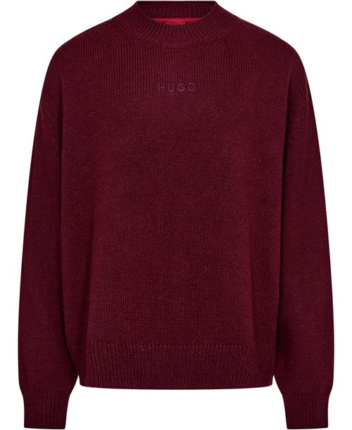 Se HUGO Seese Kvinde Dark Pink Sweaters Str S - hos Magasin ved Magasin