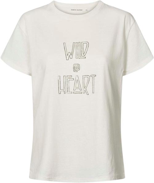 Rabens Saloner Wild @Heart Tshirt - Ambla Kvinde Chalk Kortærmede T-shirts Str XS - hos Magasin