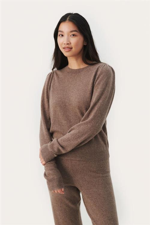 Part Two Evinapw PU 100 Cashmere Kvinde Mink Melange Sweaters Relaxed Fit Str XL Cashmere - hos Magasin