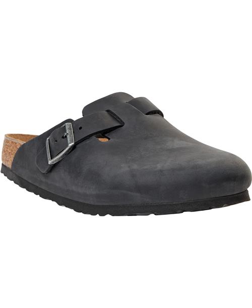 Se Birkenstock Boston Leoi Black Mand Black Sandaler Str 41 - hos Magasin ved Magasin