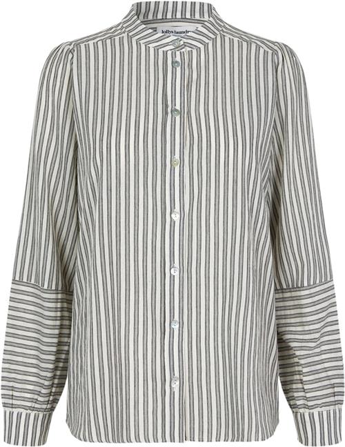 Lollys Laundry Linall Shirt LS Kvinde Stripe Langærmede Skjorter Str S - hos Magasin