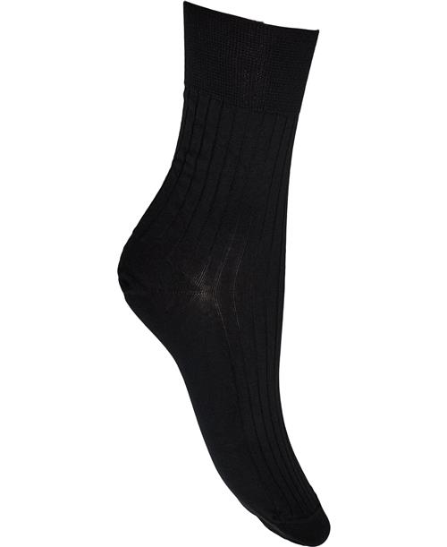 Se Wolford Luxury Cotton Rib Socks Ankelstrømper Str 3537 - hos Magasin ved Magasin