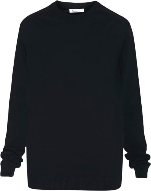 Se Knowledge Cotton Apparel Regular Merino Knit Crew Neck RWS Mand Blå Sweaters Str L Merino - hos Magasin ved Magasin