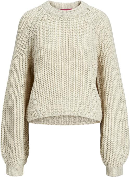 Se JJXX Jxkelly Chunky Crew Neck Knit SN Kvinde Bone White Toppe Regular Fit Str S - hos Magasin ved Magasin