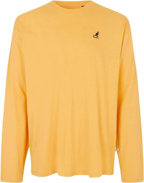 Kangol KG Harlem Longsleeve TEE Mand Orange Langærmede T-shirts Str S - Bomuld hos Magasin