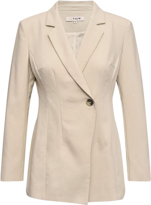 A-VIEW Kelly Blazer Kvinde Light Sand Blazere Tætsiddende Fit Str 44 - hos Magasin