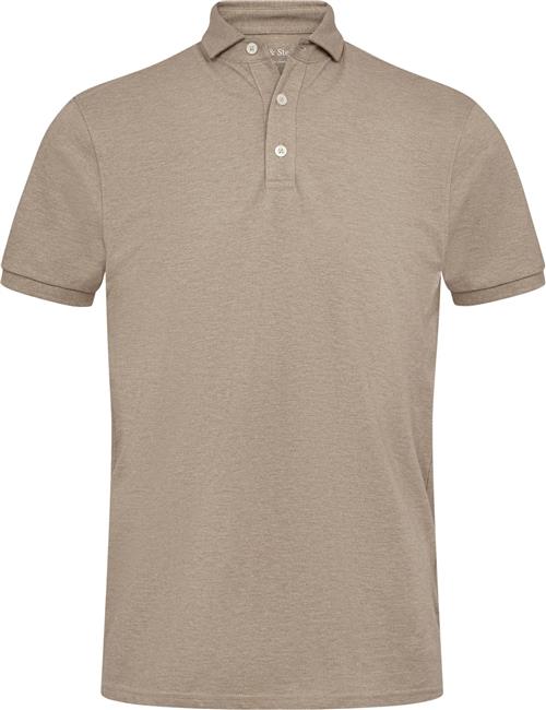 Bruun & Stengade BS Monir Regular Fit Polo Shirt Mand Brun Kortærmede Poloer Str XL - Bomuld hos Magasin