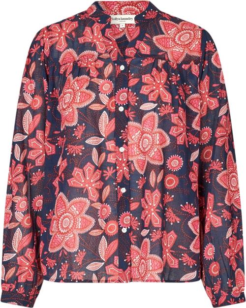 Lollys Laundry Elifll Shirt LS Kvinde Graphic Print Langærmede Bluser Str XS - hos Magasin