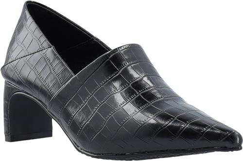 Se Bianco Rowe Heel Step Down Mule #C Kvinde Black Croco Mules Str 41 - hos Magasin ved Magasin