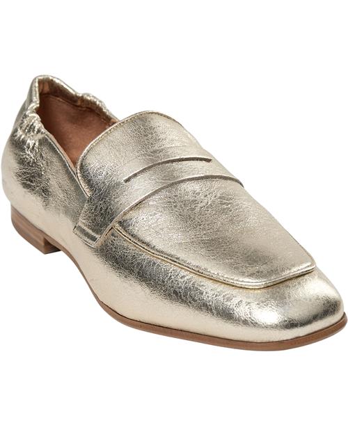 Billi Bi Loafer C8006 Kvinde Gold Crackele 02 Loafers Str 42 - hos Magasin