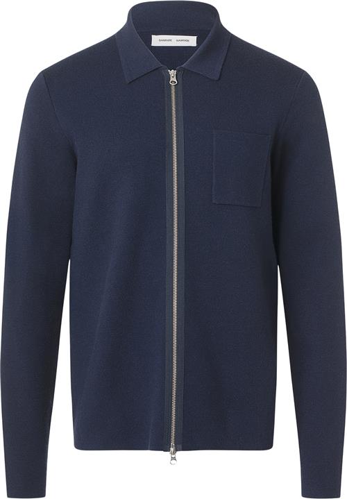 Samsøe Samsøe Guna X zip 10490 Mand Sky Captain Cardigans Str XL - Viskose hos Magasin